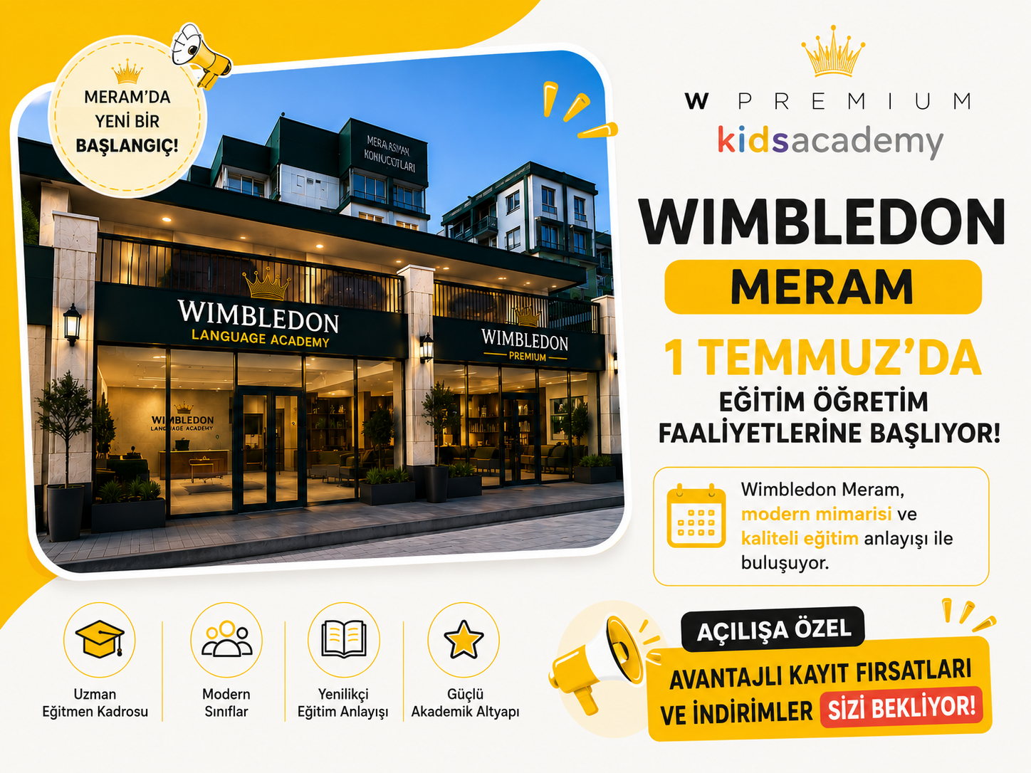 Wimbledon Dil Kursu Konya’da Büyümeye Devam Ediyor: Meram Şubesi Temmuz’da Açılıyor