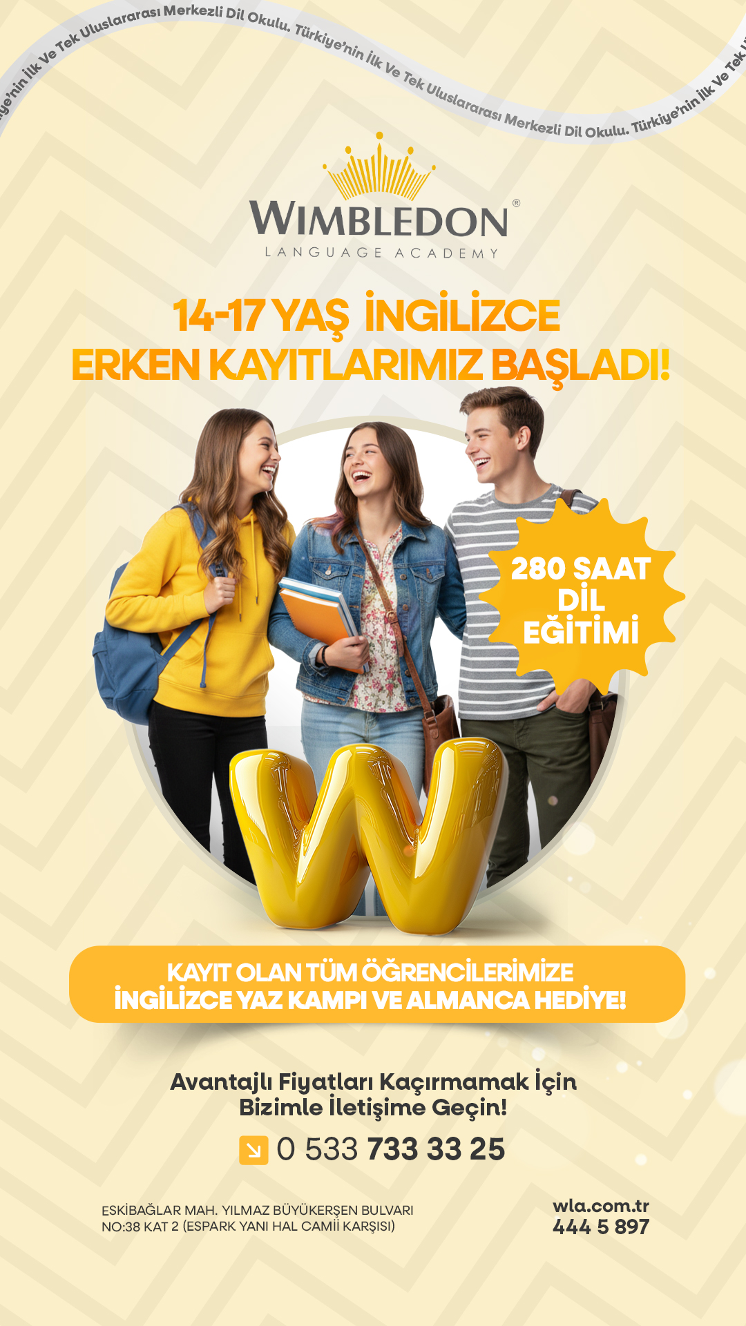 14-17 YAŞ İNGİLİZCE ERKEN KAYITLARIMIZ BAŞLADI!