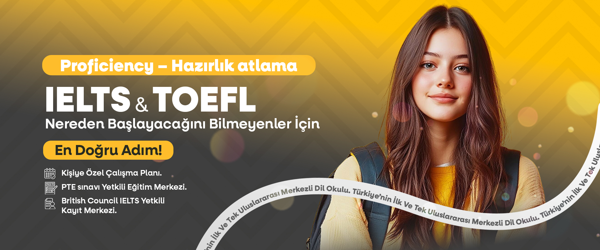 Uluslararası geçerliliğe sahip sınavlara uzman eğitmenler eşliğinde, birebir ve grup ders seçenekleriyle hazırlanın. Hedefinize en doğru adımlarla ulaşın.